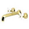 Kingston Brass Roman Tub Faucet, Polished Brass, Wall Mount KS4022PX